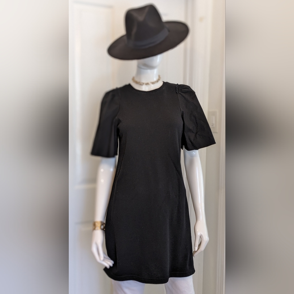 Rush Black Short Sleeve Top Xs Cotton Blend Elevated Basic
